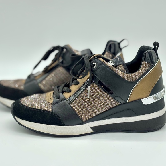 Michael Kors Georgie Chain-Mesh and Leather Trainer Size 8 - Picture 4 of 8